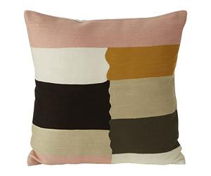 Premier Housewares Patch Design Cushion, Unique Textile, Sofa Cushions, Versatile, Contemporary Accent Piece, Vibrant Colors, Soft Fabric, W45 x D45 x H3cm