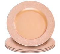 Premier Housewares Pebble Effect Charger Plate Charger Plate/Plate Set/Melamine Plates/Dinner Plates/Small Plates/Gold Plates/Serving Plates/Dimensions are w33 x h2 x d33 cm