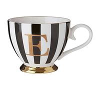Premier Housewares Personalized Duchess E Letter Monogram Mug | Regal Design Coffee Mug For Kitchen | Durable Mug For Breakfast,Lunch, Dinner | Versatile Mug For Tea, Coffee