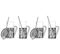 Premier Housewares Peru Irish Coffee Set, Stainless Steel - 12 Piece