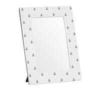 Premier Housewares Photo Frames For Bedroom Living Room Hallways Made Of Natural Dolomite With Smooth Finish Navy Blue Anchor Design Frame