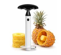 Premier Housewares Pineapple Cutter and Corer, Easy-Use Fruit Slicer, Black and White