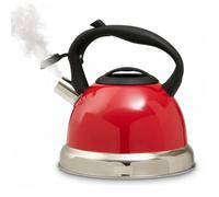 Premier Housewares Pink 3000ml Whistling Kettle Sturdy Stainless Steel Design Ergonomic Handle Contemporary Pink Kettle For Everyday Use 22 cm x 23 cm x 23 cm