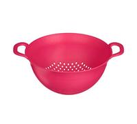 Premier Housewares Pink Plastic Colander Strainer With Holes Ideal For Washing And Draining Vegetables Pasta Food Strainer With Handles Perfect For Daily Use 23 x 12 x 30
