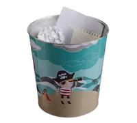 Premier Housewares Pirate Waste Bin | Kids Tin Rubbish Bin