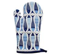 Premier Housewares Pisces Kitchen Oven Glove - Blue, 19 x 31 x 3 cm