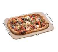 Premier Housewares Pizza Stone with Stoneware Board/Chrome Stand, Natural