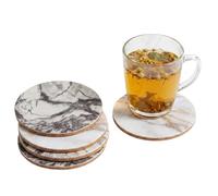 Premier Housewares Placemats and Coaster Marble Effect Table Mats And Coasters Set Of 6 Practical Colored Coasters Stylish Coasters 10 x 1 x 10