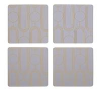 Premier Housewares Placemats And Coaster Square Sets 4 Purple Patterned Table Mats And Coasters Set Contemporary Coasters Durable Textured Coasters w11 x d11 x h1cm