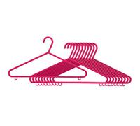 Premier Housewares Plastic Hangers - Set of 10, Hot Pink