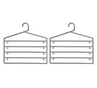 Premier Housewares Plastic Trouser Organiser - Grey, Set of 2
