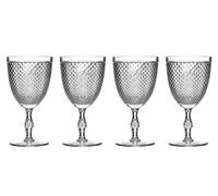 Premier Housewares Plastic Wine Glasses - Set of 4, Clear