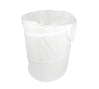 Premier Housewares Pop Up Storage Hamper | White Polyester Laundry Bag