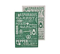 Premier Housewares Porter Tea Towels - Set of 2, Green