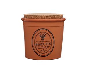 Premier Housewares Porto Biscuit Canister Natural Terracotta, Orange