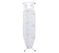 Premier Housewares Powder Blue Abstract Ironing Board Contemporary Foldable Design with Sturdy Iron Support, Metal and Textile, 34x88x131cm