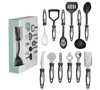 Interiors By PH 12pc Gadget Set w/ Ergonomic Handles, black
