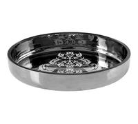 Premier Housewares Premier Housewares Elissa Soap Dish, Glass, Silver, 9 x 14 x 3 cm