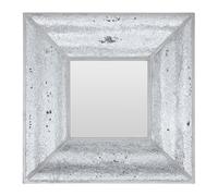 Premier Housewares Premier Housewares Silver Wall Mirror For Garden And Bedroom Reflective Square Bathroom Mirrors Wall Mounted Contemporary Mosaic