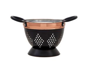 Premier Housewares Prescott Small Charcoal / Copper Colander