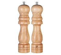 Premier Housewares Professional Large Wood Pepper Mill Salt Grinder - Clear