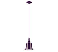 Premier Housewares E27 Edison Screw Pagoda Pendant Light, 60 W - Purple