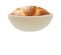 Premier Housewares Rattan Round Basket/Hand Woven Picnic Basket/Cream Color/Sturdy and Lightweight/Organic Charm Hamper Baskets for Gifts/Dimensions are W23 x D23 x H8cm/ Weight 0.183