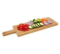 Premier Housewares Rectangular Oak Wood Paddle Board - Small Chopping and Serving Board with Hanging Hole, Natural Solid Wood