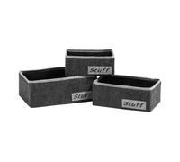 Premier Housewares Rectangular Stuff Storage Boxes - Set of 3