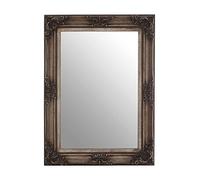 Premier Housewares Rectangular Wall Mirror/Classic Mirrors For Bathroom/Bedroom/Garden Walls Fancy Wall Mounted Mirrors For Hallway With Antique Silver Finish 83 x 7 x 113