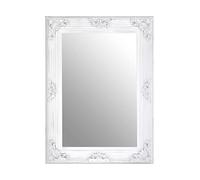Premier Housewares Rectangular Wall Mirror/Classic Mirrors For Bathroom/Bedroom/Garden Walls Fancy Wall Mounted Mirrors For Hallway With White Finish W84 X D7 X H113cm.