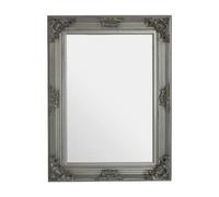 Premier Housewares Rectangular Wall Mirror/Classic Mirrors For Bathroom/Bedroom/Garden Walls Fancy Wall Mounted Mirrors For Hallway With Silver Finish W84 X D7 X H113cm.