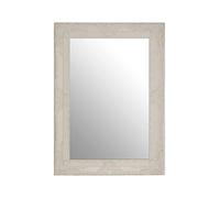 Premier Housewares Rectangular Wall Mirror/Classic Mirrors For Bathroom/Bedroom/Garden Walls Fancy Wall Mounted Mirrors For Hallway With Elegant White Finish w82 x d4 x h112cm