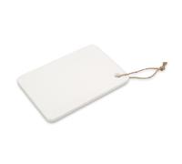 Premier Housewares Rectangular White Marble Chopping Board | Natural Stone Serving Slab | Marble Cutting Board | Sl rey Veined Prep Board | Heavy Duty Marble Tray