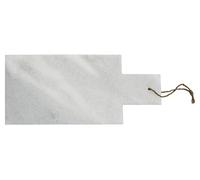 Premier Housewares Rectangular White Marble Paddle Chopping Board Strong Versatile Cutting Board Non-Stick Surface Polished Finish w40 x d18 x h1cm