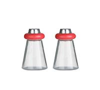Premier Housewares Red Salt and Pepper Shaker Set/Coordinating Colors/Made From Strong Glass/Adds a Visual Aesthetic Shakers 6 x 10 x 6