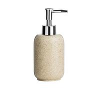 Premier Housewares Refillable Cream Dispenser Lotion Dispenser Natural Stone Effect Cream Bathroom Accessories Soap And Lotion Dispenser,Height 17 cm x Width 7 cm x Depth 7 cm