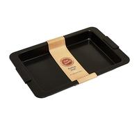 Premier Housewares Reliable Large Black Baking Dish| Durable Baking Dish For Kitchen | Non Stick Coated Cake Dish For Perfect Baking Experience | Silicone Handles Brownie Dish