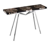 Premier Housewares Relic Black Resin And Silver Legs Console Table