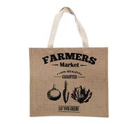 Premier Housewares Reusable Shopping Bag, Cotton, Hesian - Farmers Market