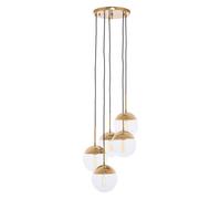 Premier Housewares Revive Gold Finish Five Pendant Lights