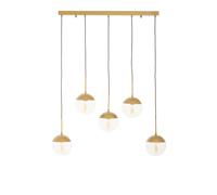 Premier Housewares Revive Gold Finish Glass Shades Pendant Light