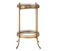 Premier Housewares Reza Gold Finish Mirrored Tray Table