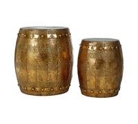 Premier Housewares Reza Hammered Drum Stools