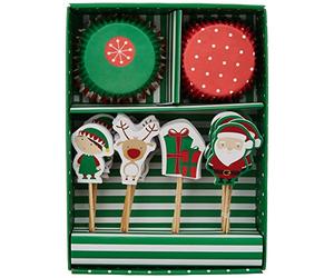 Premier Housewares Rocket Cupcake Cases and Toppers 48-Pieces Cake Cases Muffin Cases Reusable Cupcake Cases Cake Cases Cupcake Mini Muffin Cases