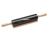 Premier Housewares Rolling Pin with Wooden Handles - Black
