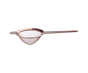 Premier Housewares Rose Gold Finish Pointed Sieve Tea Strainer Sieve Fine Mesh Kitchen Flour Metal 14 x 8 x 33