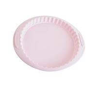 Premier Housewares Round Pastel Pink Silicone Mould, Non-Stick, Heat Resistant Baking Mould with Fluted Sides and Integrated Handles birthday Cake Mould, Perfect for Baking, 27 x 4 x 30 cm