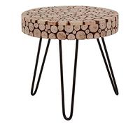 Premier Housewares Round Side Table Bedside Tables Design Side Table Tall Lamp Table Contemporary 36 x 36 x 35
