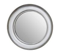 Premier Housewares Round Wall Mirror/Classic Mirrors For Bathroom/Bedroom/Garden Walls Fancy Wall Mounted Mirrors For Hallway With Metallic Silver Finish W91 X D7 X H91cm